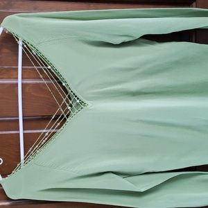 New York City Design Co Dressy Top with Beading Detail neckline, cuffs and hem